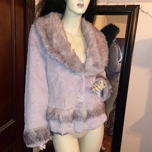 SYLC Camisa Faux Fur Silver Coat